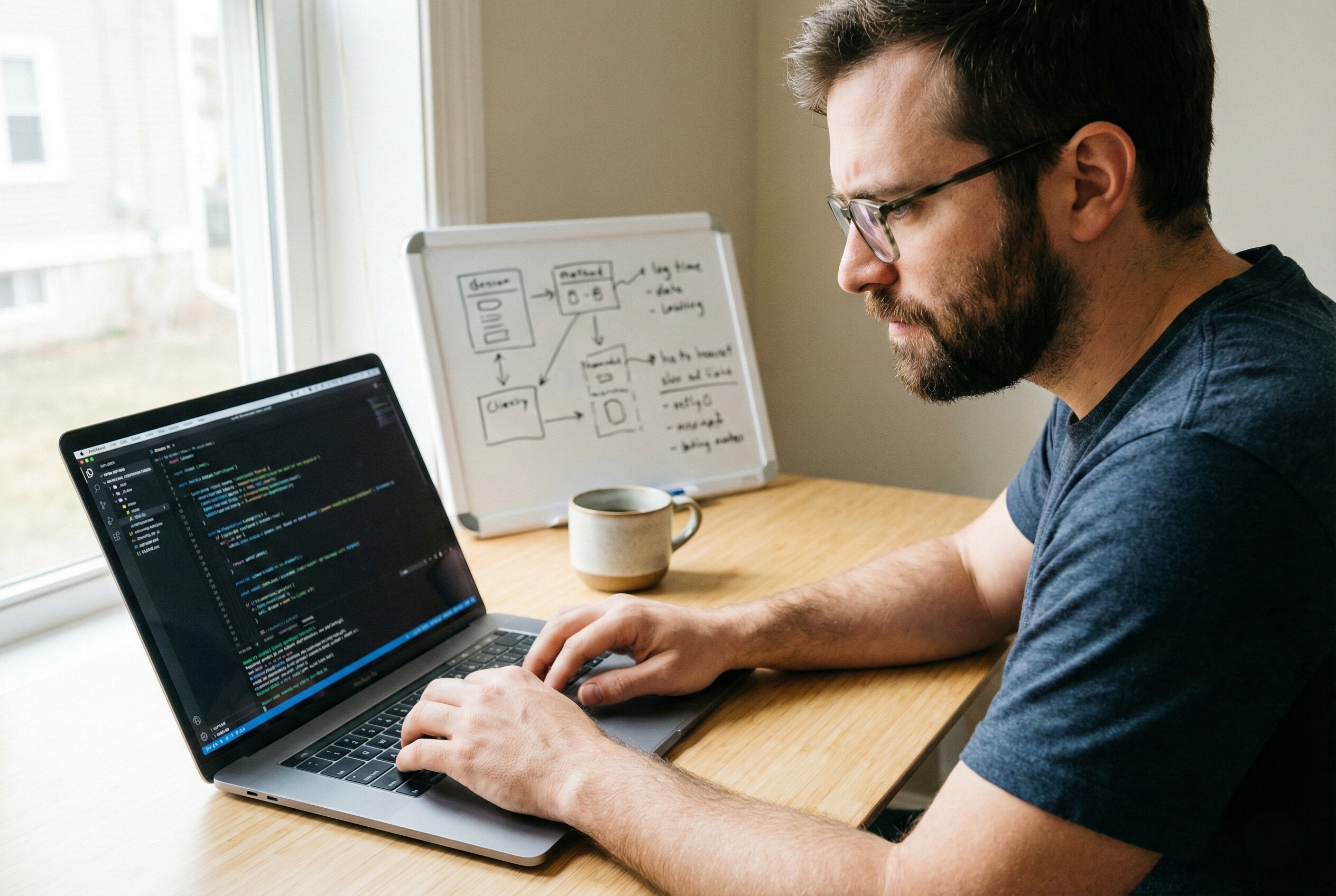 Software engineer aan het werk